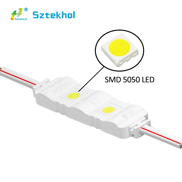New DC12v RoHS Tekhol Led Module Smd Epistar 5050 Led Chip Led Backlight IP65 Waterproof PVC 120 Degree 2 Chips Mini Led Module
