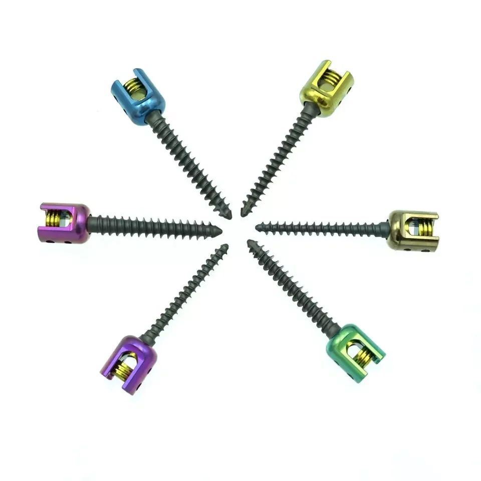 CE & ISO Marked Orthopedic Surgical Implants Polyaxial Pedicle Screw Titanium Spine Screw Medical Spinal Screw Implants popular