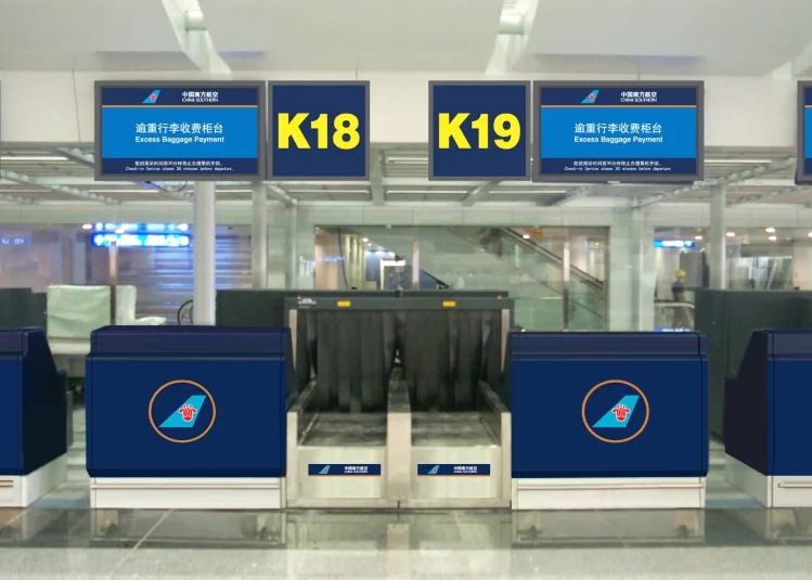 Luxury Stainless Steel Airport Counter Airport Service Desk Airport Check In Counter ManufacturerAviation Lugqage Table