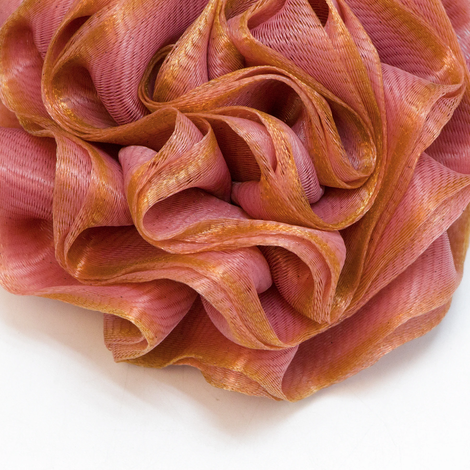 Custom Loofah Sponge Flower Shape Rose Mesh Pouf Exfoliating Shower Bath Sponge Scrubber Ball Luffa Sponge