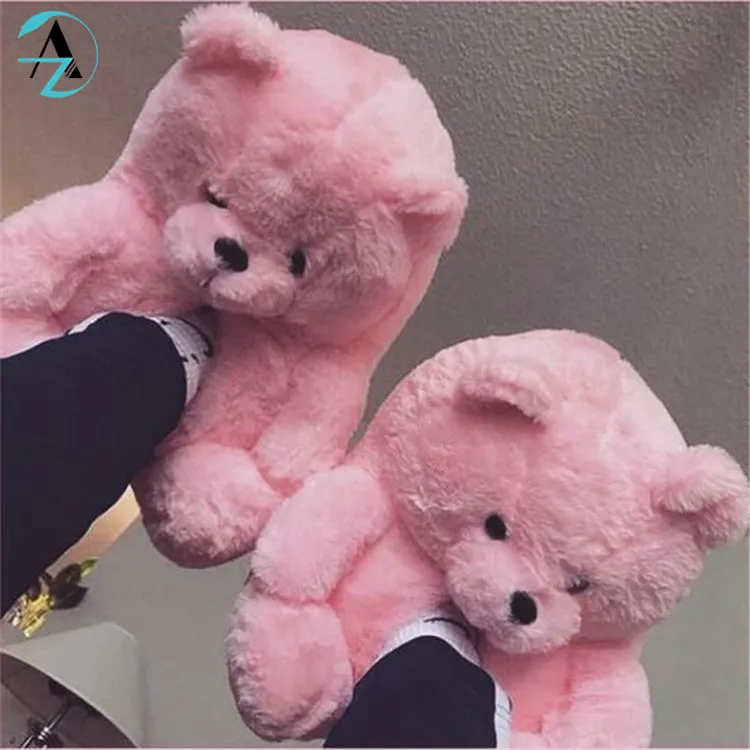 1 пара изготовленный на заказ логотип для женщин большой плюшевый медведь тапочки «Mommy And Me» плюшевый мишка тапочки в виде единорога для детей