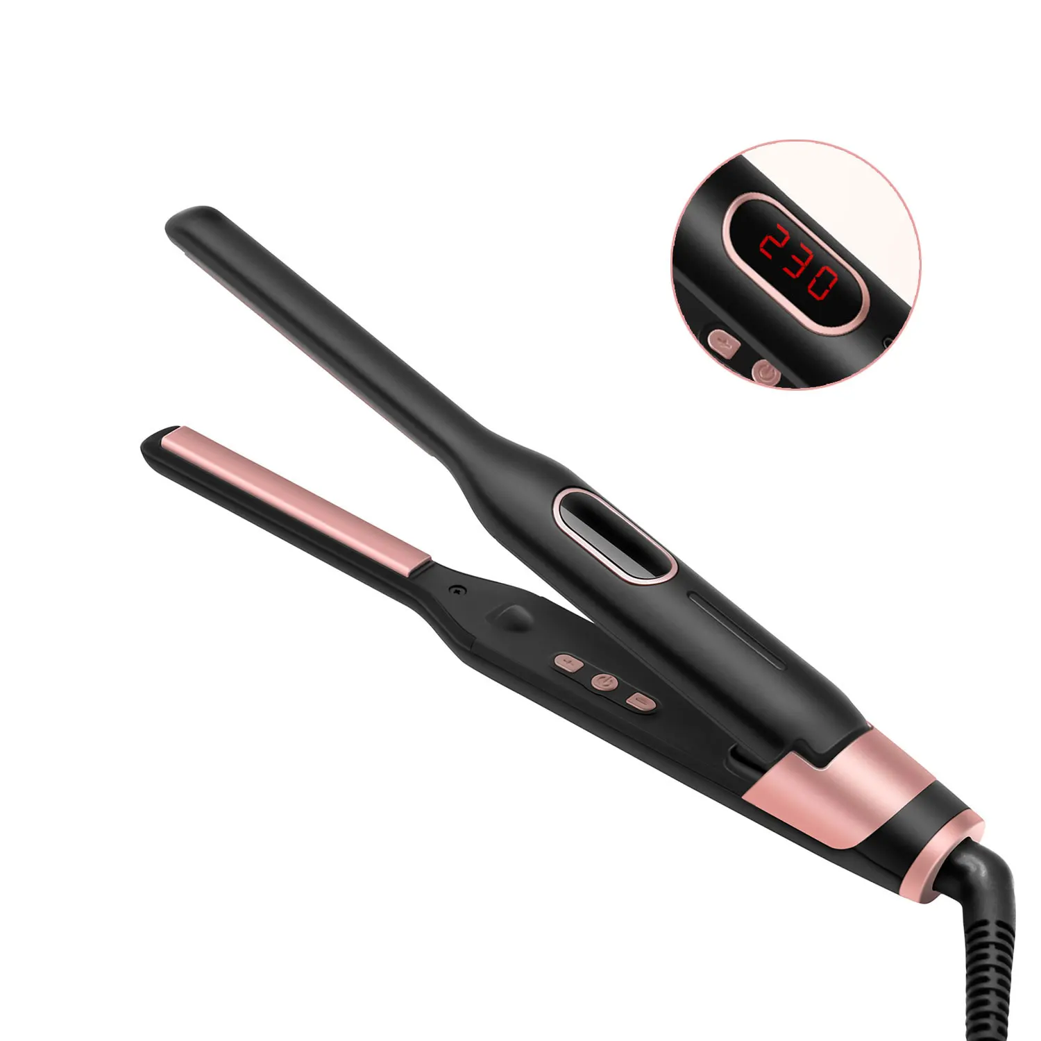 Popular 2 In 1 Hair Straightener Curler Short Mini Small Flat Irons Straightening Thinnest Wool Curls hair Styling Tools For Man