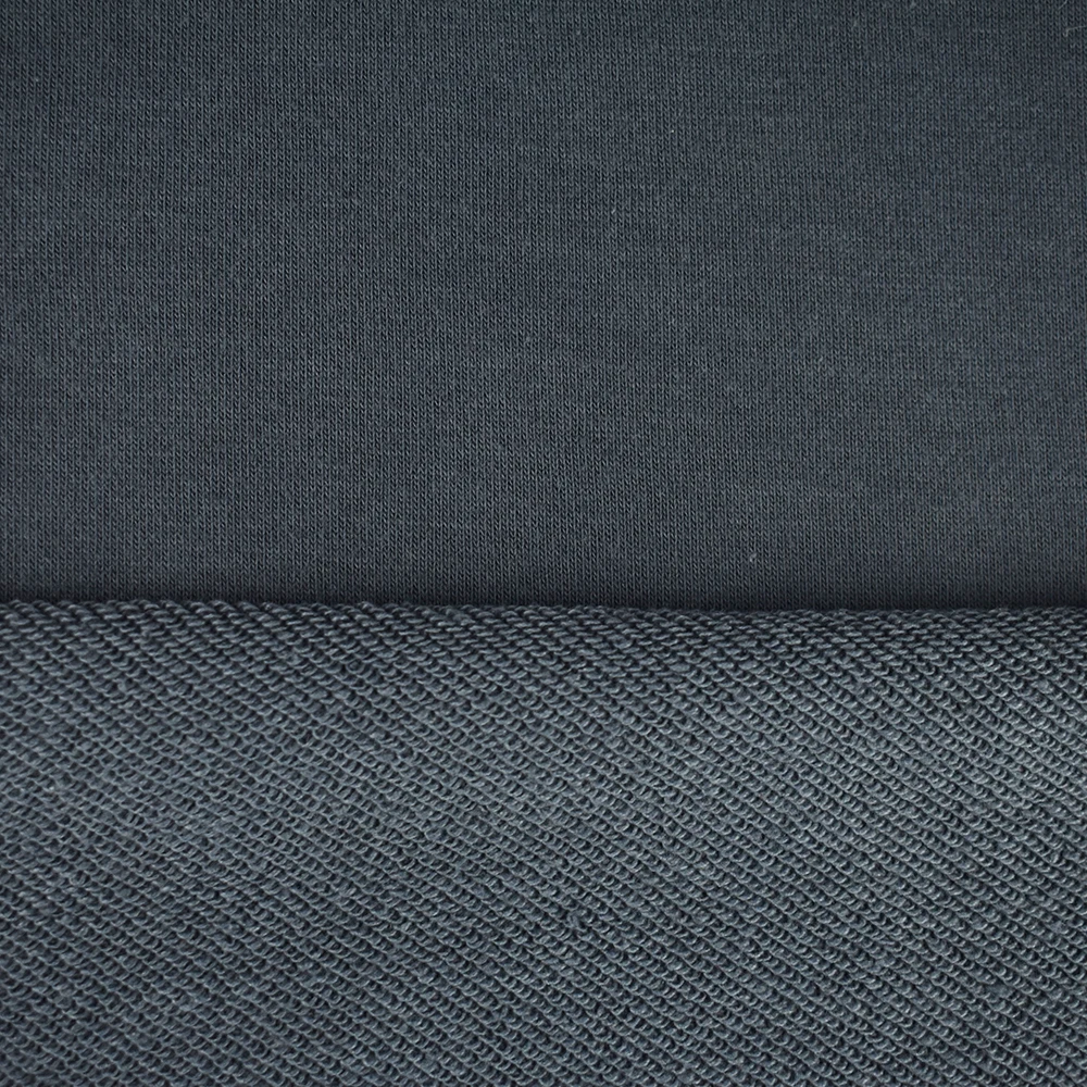 NO MOQ factory cheap soft knitted 30S CVC 60/40 french terry fleece stock winter fabric for hoodie