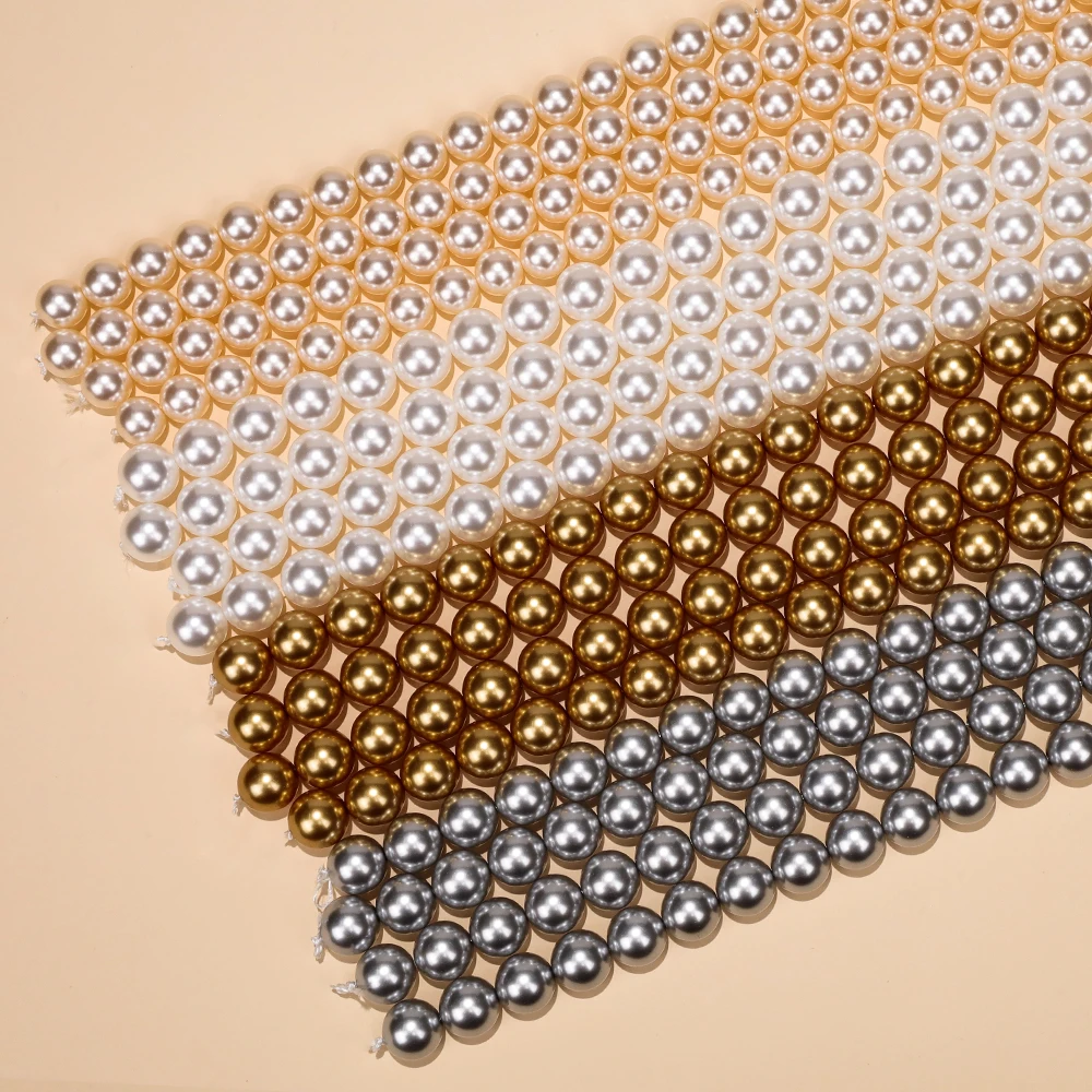 Austrlan Pearl Craftsmanship Straight Hole Imitation Pearls Suitable for Necklaces Jewelry Clothing and Accessories