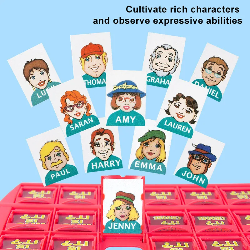 Who Is It Kid Family Board Game Toy Intelligent Guess Who Memory Classic Board Games Party Play Educational Toys
