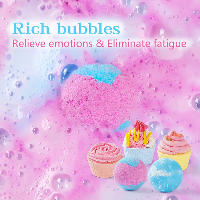  Wholesale Bathbombs Gift Set Vegan Large Cake Scented Shower Steamers Fruit Shape Kids Body Bath