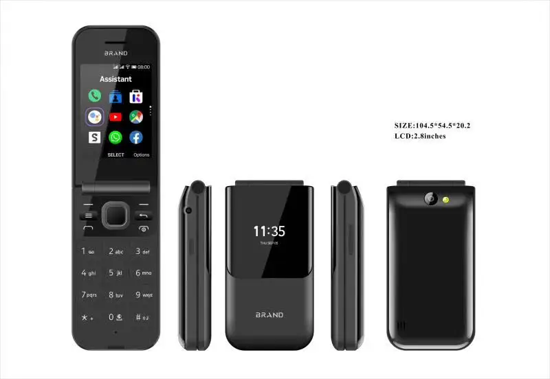  Складной телефон новый функциональный 2g 2 8 дюйма и 1 44 двойной