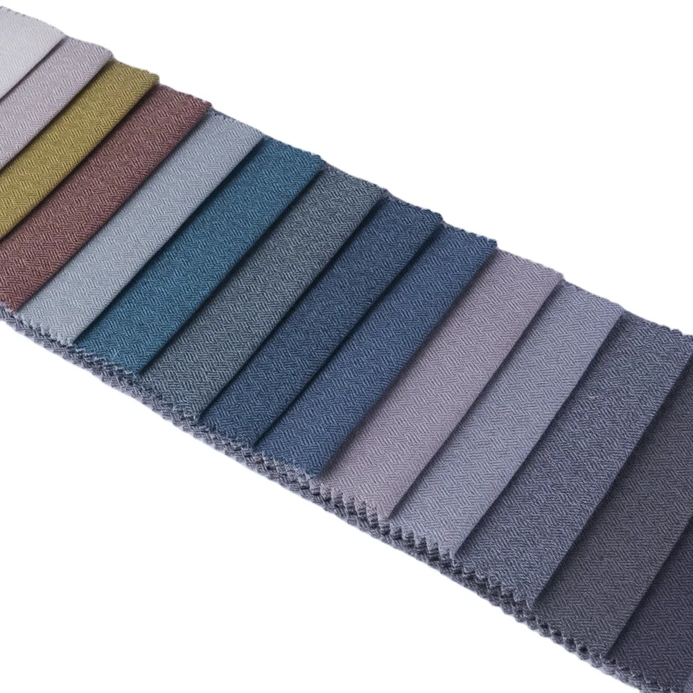 100%polyester Herringbone faux linen sofa cover fabric for furniture cushion