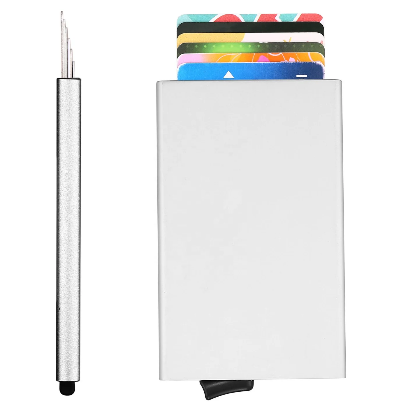 Wholesale Aluminum Metal RFID Blocking Card Holder AutomaticPop up Wallet For Men