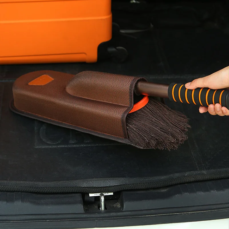 Telescopic Handle oily wax brush cotton thread mop car wash tool