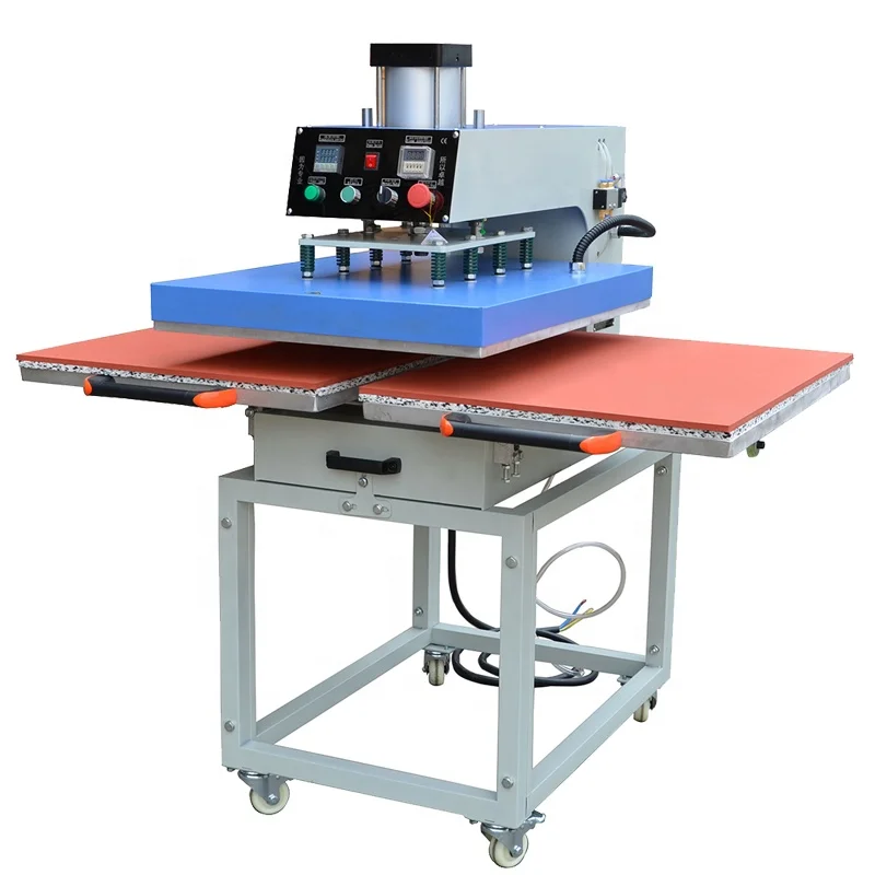 Factory 40*60 cm Pneumatic Sublimation  Double Working Stations Heat Press Machine for t shirt leather