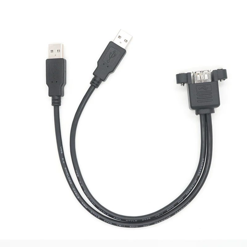 Двойной USB 2 0 A штекер для двойных гнездо Y разветвитель адаптер
