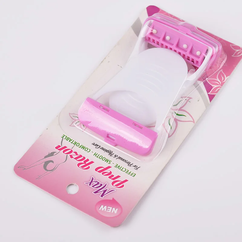 Max brand Single blade women razor safety Razor disposable with comb for lady