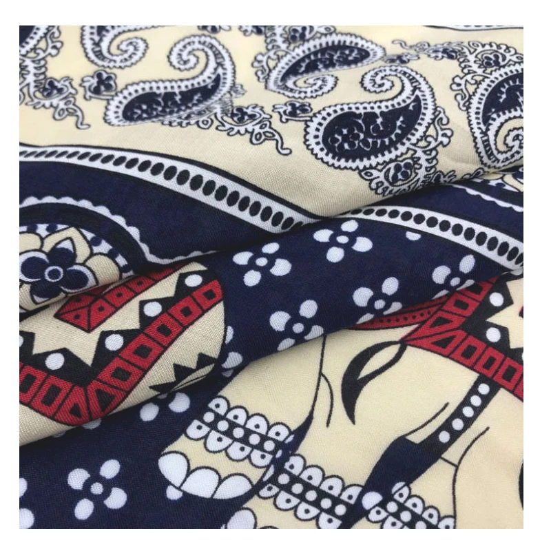 wholesale 100 rayon fabric digital printed paisley dress viscose fabric paisley print fabric