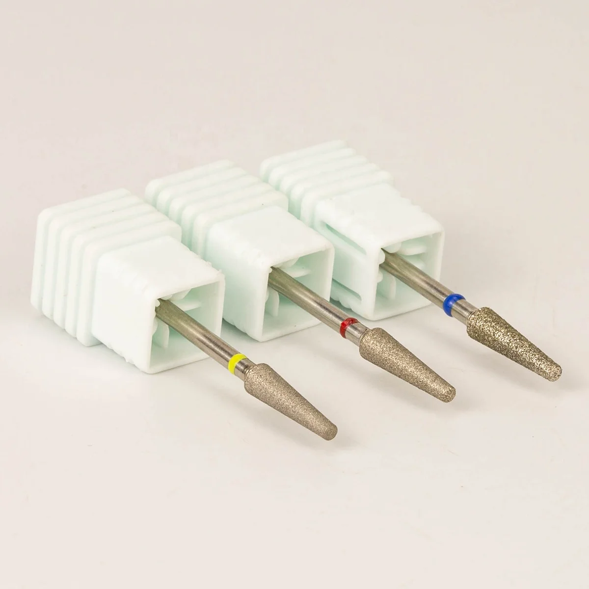 4.0mm Rotary Bur Burrs Safety  Professional Wholesale Tapered Barrel  Efile Manicure Cuticle Russian Diamond Nail Drill Bits