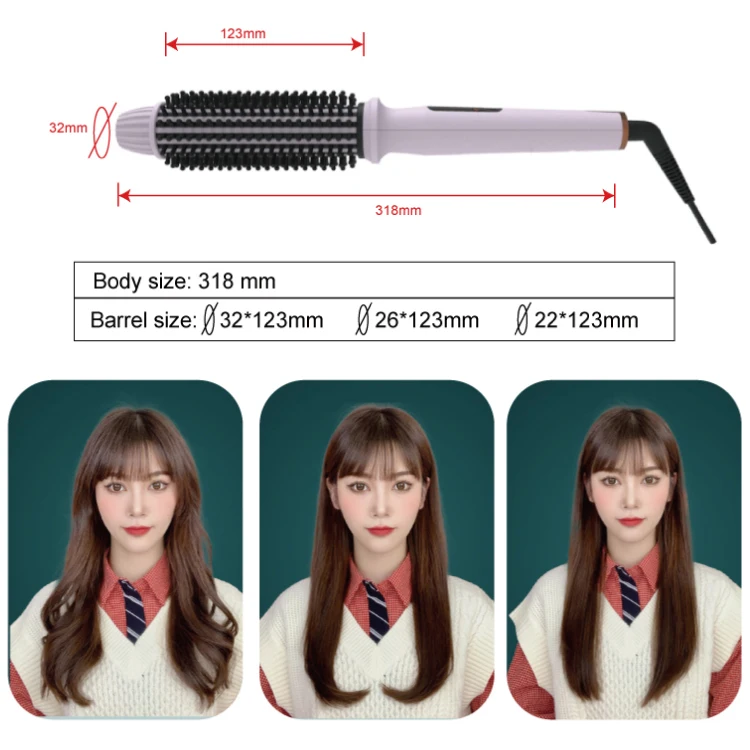 Volumizing Brush Hair Iron hot air ceramic curling iron brush styler for women All in one dryer&volumizer