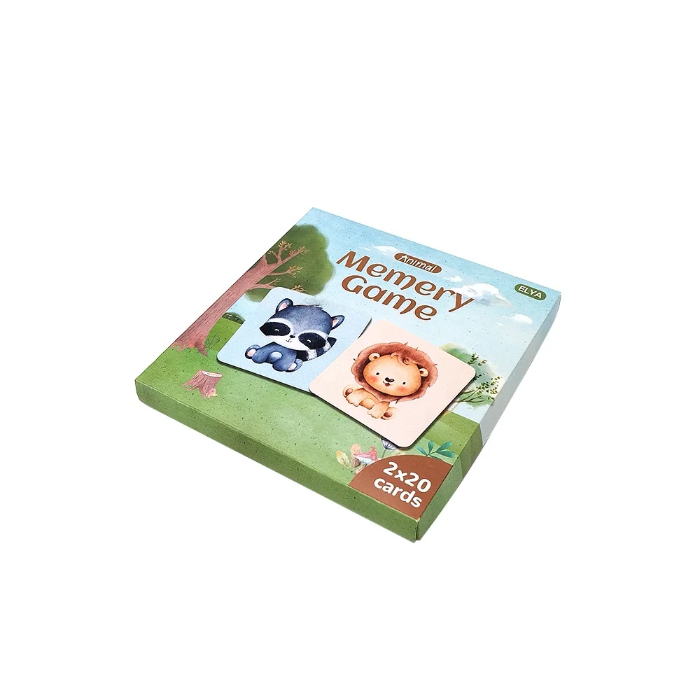 Hot Sale Kids Preschool Educational Toys English Animal Memory Children Flash Cards cognitive Cards