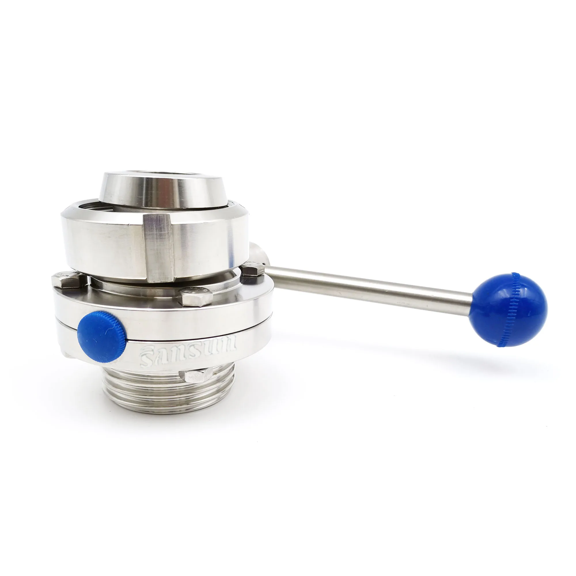 DIN INOX 304 Male Nut Butterfly Valve