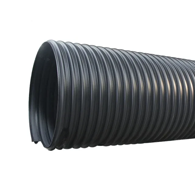 Hdpe стальная проволока усиленная спиральная Двойная Стенка гофрированная дренажная труба со стальной лентой