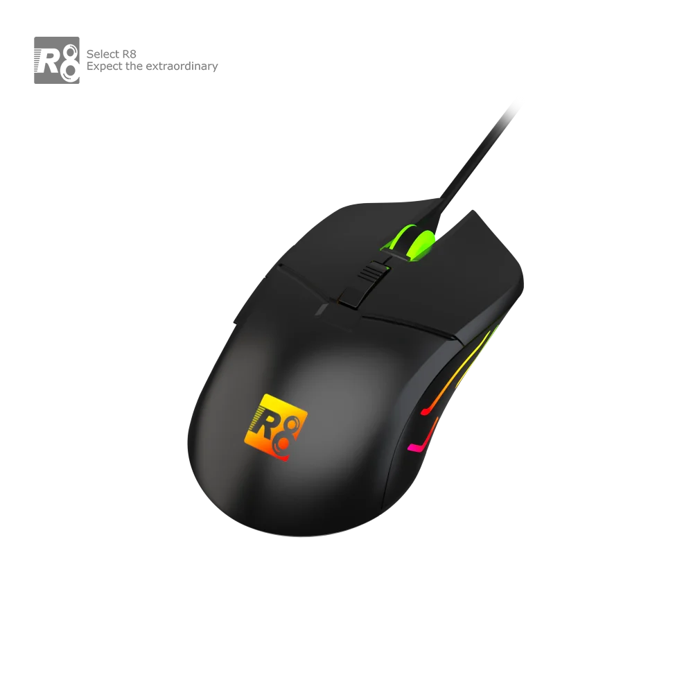 2023 Cheapest coloful rgb LED backlight wired 6D optical gaming mouse for Desktop Computer