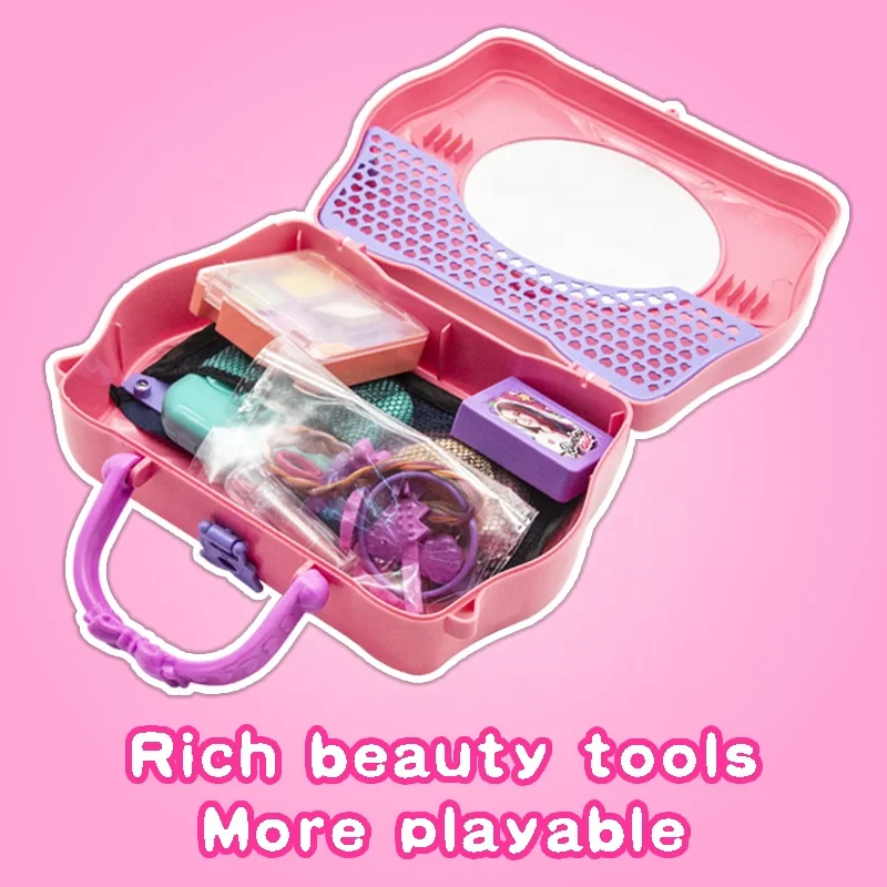 Cosmetic Princess Toy with Bow shape Set Makeup Case Handbags