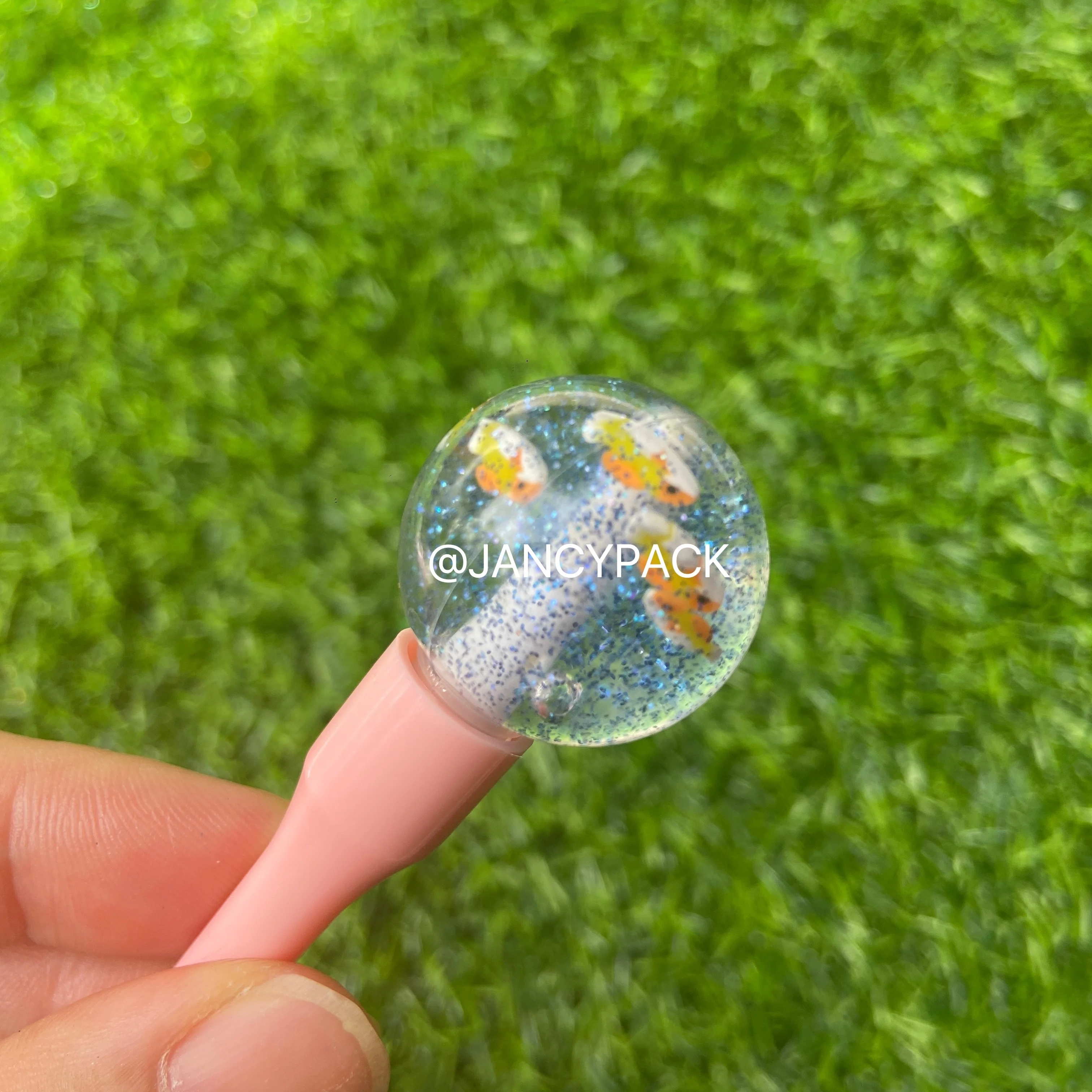 JANCY 6ml Private Label Vendor lollipop shape glitter lip balm oil Cute Oem New Shine Hydrating Clear Glossy Lip Gloss