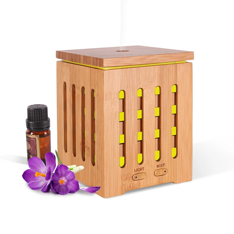 Essential Oil Aroma Diffuser 200ml Wood Grain Smart Electric Ultrasonic Essential Aromatherapy