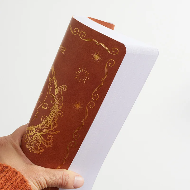 Amazon hot selling plan this agenda this English self-fill no date imitation leather office week planning notebook