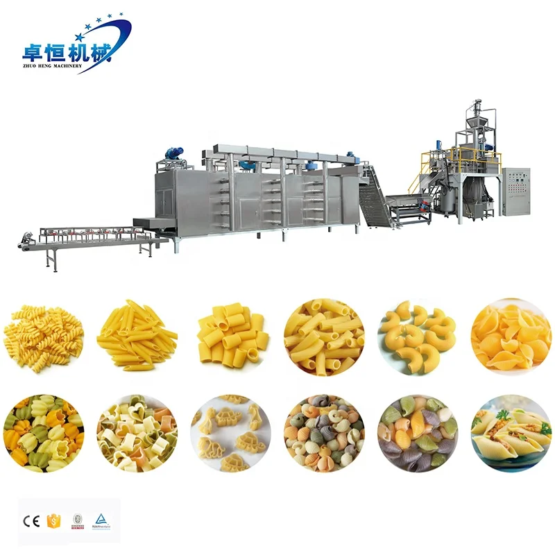 Automatic Industrial Italian pasta macaroni making and packing  extruder production machine line