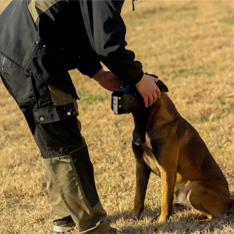 Multifunctional Pitbull Leather Metal Stainless Steel Silicone Muzzle For Large Dog