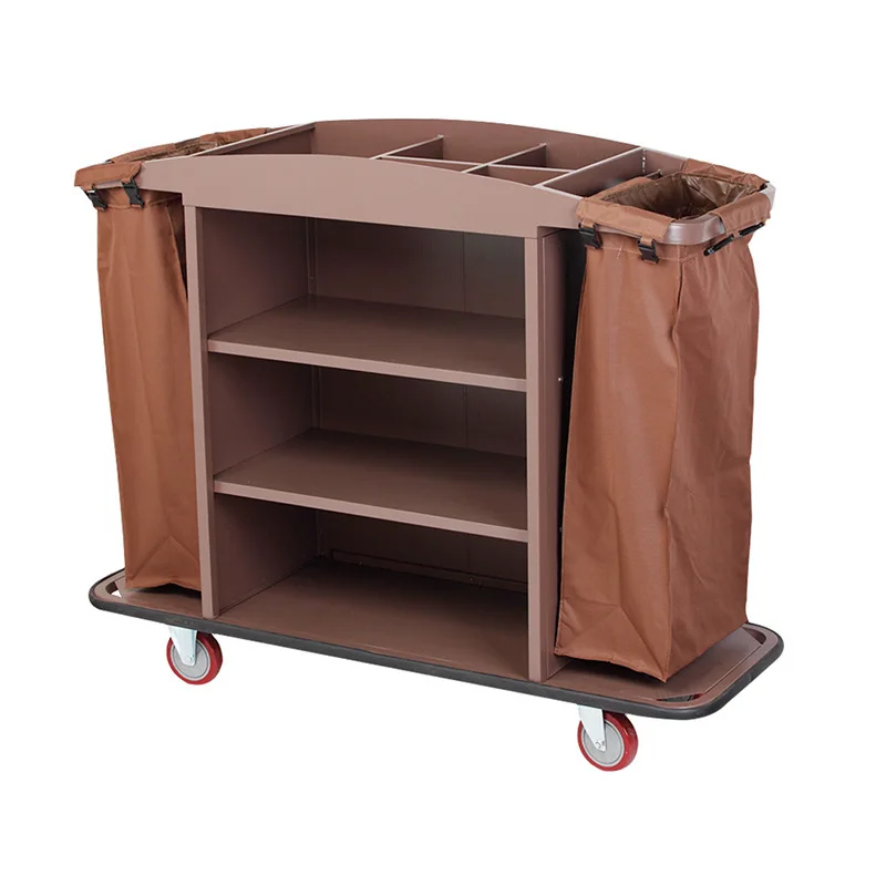 Тележка, тележка, тележка для уборки, сервис, тележка, отель, нержавеющая сталь, тележка для обслуживания