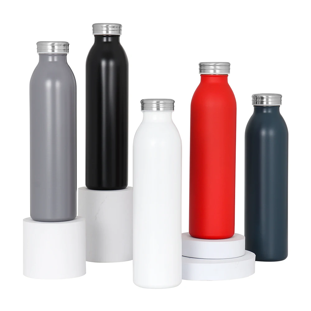 Insulated BPA Free Motivational Stainless Steel Whole Sales Kids Water Bottle Metal 350 ml Solid Colors