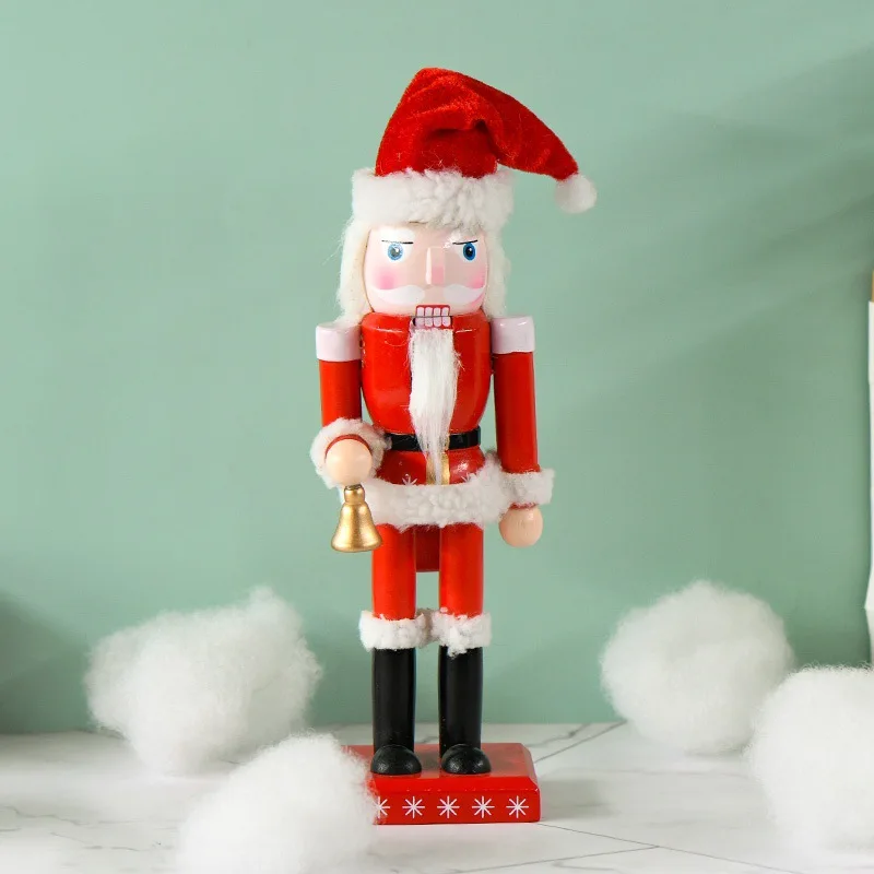 25cm Creative New Nutcracker big red Santa Claus doll Christmas holiday decoration cross-border in stock
