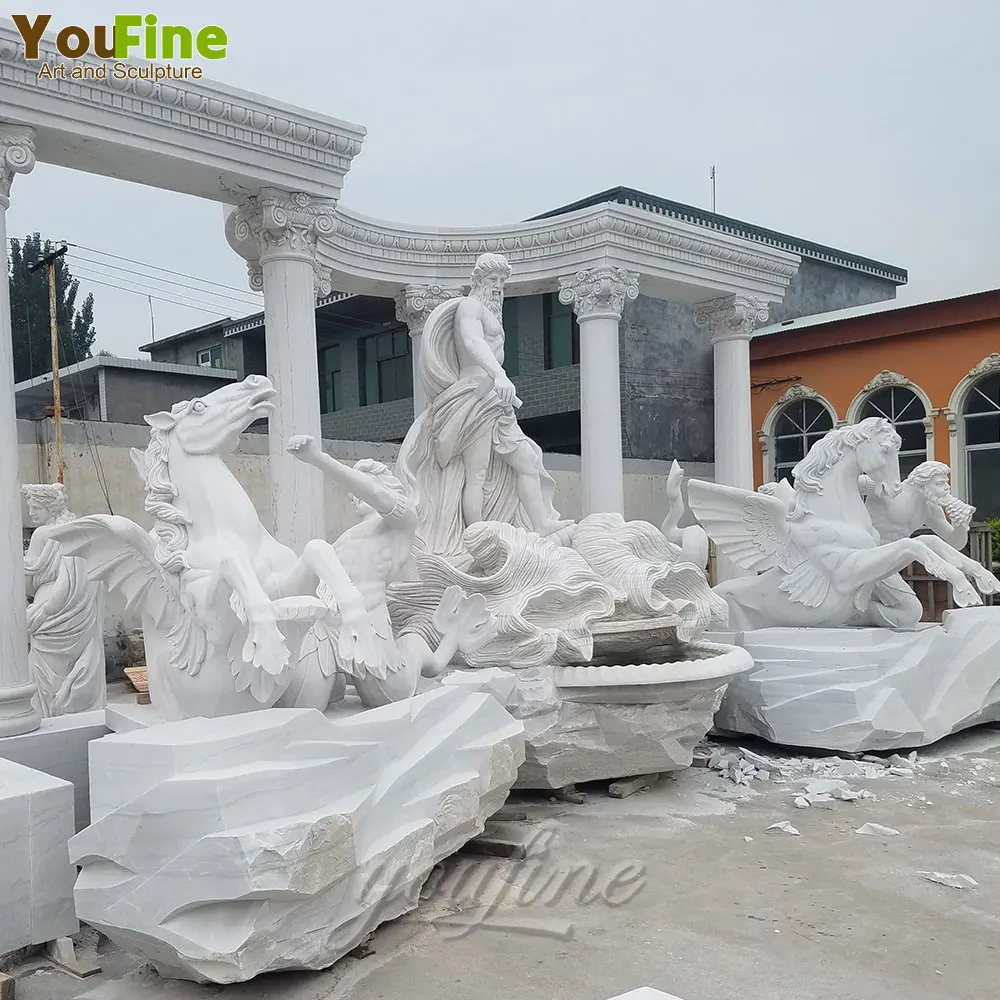 High quality large trevi fountain marble for garden
