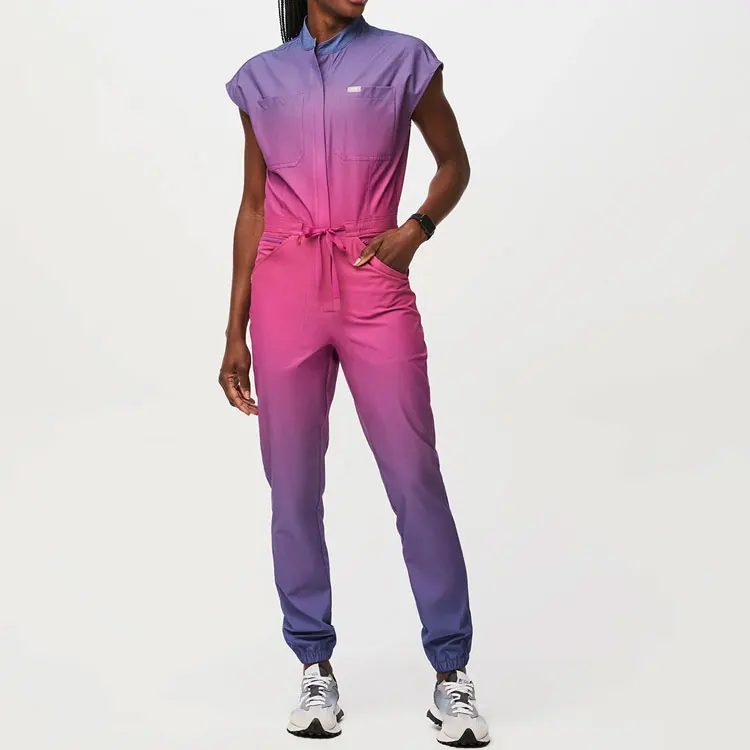 NEW Beauty salons Medical hospital scrubs uniforms Hospital Uniforms Female Nursing Scrub Sets with pockets