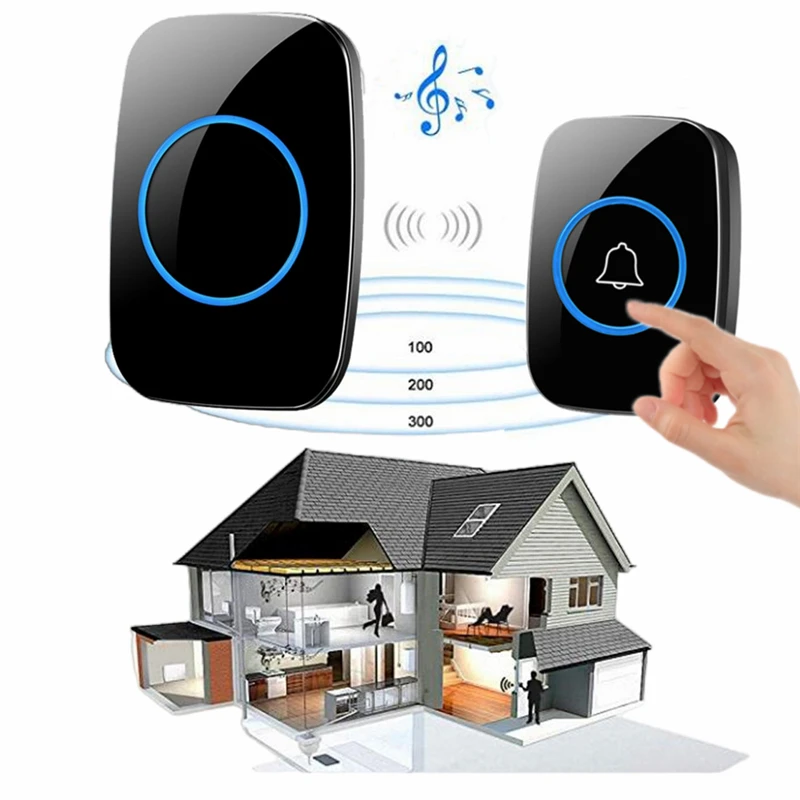 Wireless Doorbell Anti Theft Electric Door Bell Mount Smart Security Ring Door Bell Ding Dong Wireless Door Bell