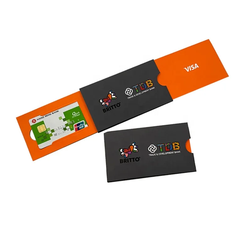 patent product custom slide out credit card wallet sliding credit card packaging box