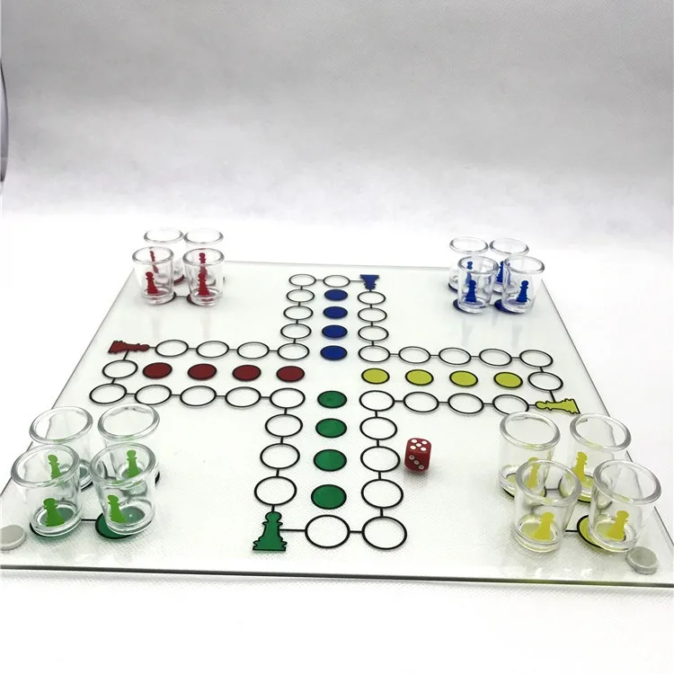 Glass Material Wine Glass Flying Chess Desktop Drinking Toys Wine Table Game Wine Glass Flying Chess