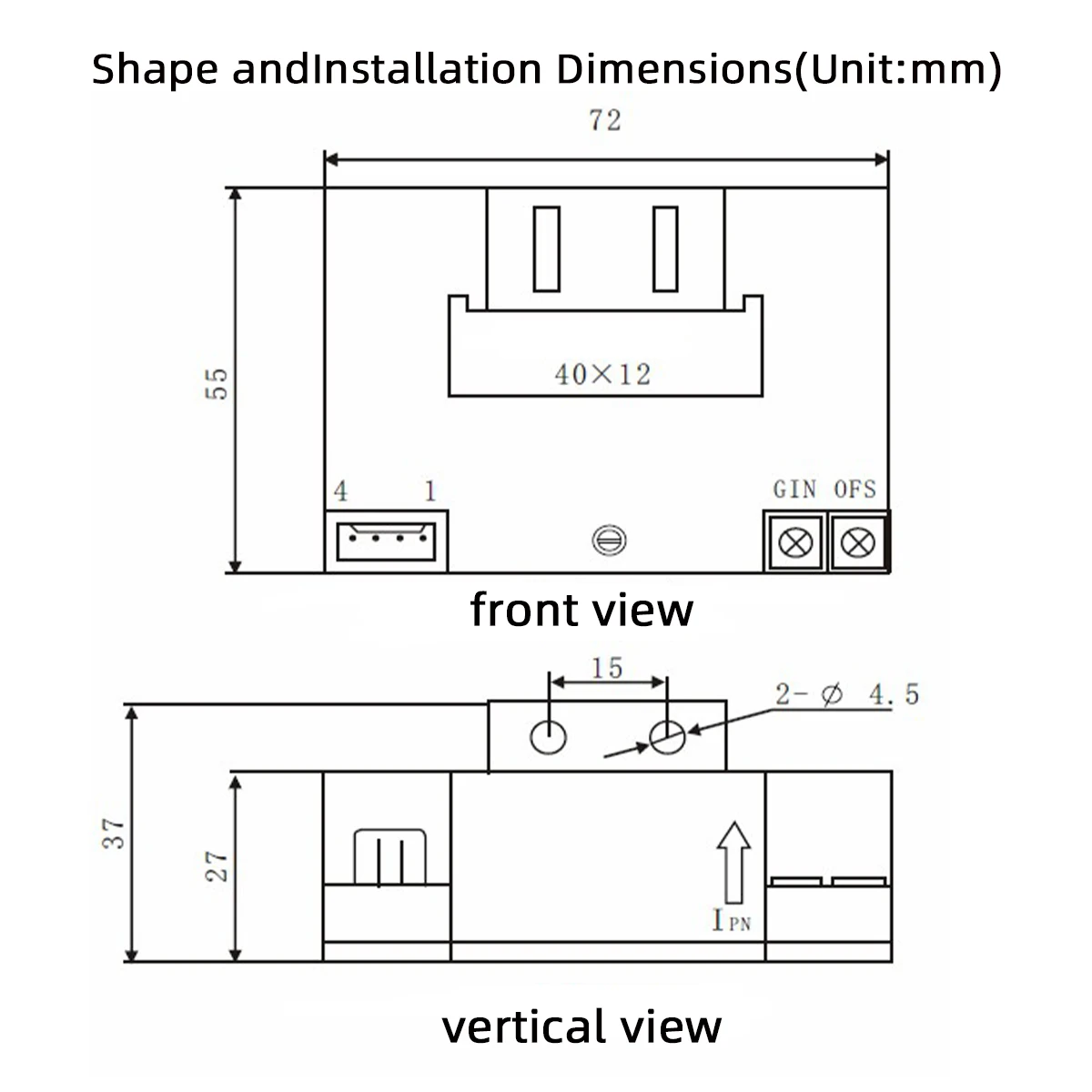 TR-LBH Hot Selling Current Sensor 300A 1 Channel Hall Effect Open Loop Bidirectional Module