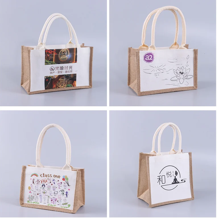 recycled christmas jute bags foldable jute bag extra large jute bags