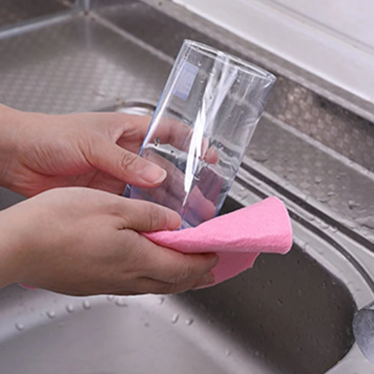 BSCI Anti Bacteria Needle Punched Polyester Rayon Viscose Nonwoven Water Absorbing Fabric for Cleaning Cloth