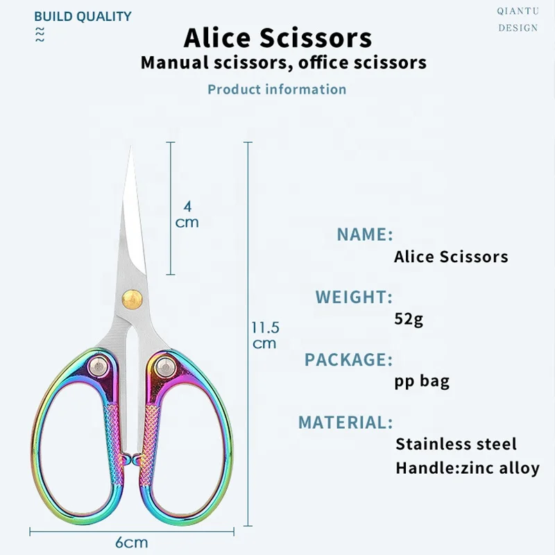 Scissors Sewing Thread Scissors Stainless Steel Cutting Scissors For Tailor Clothes Fabric Hair Handmade Home Accessories