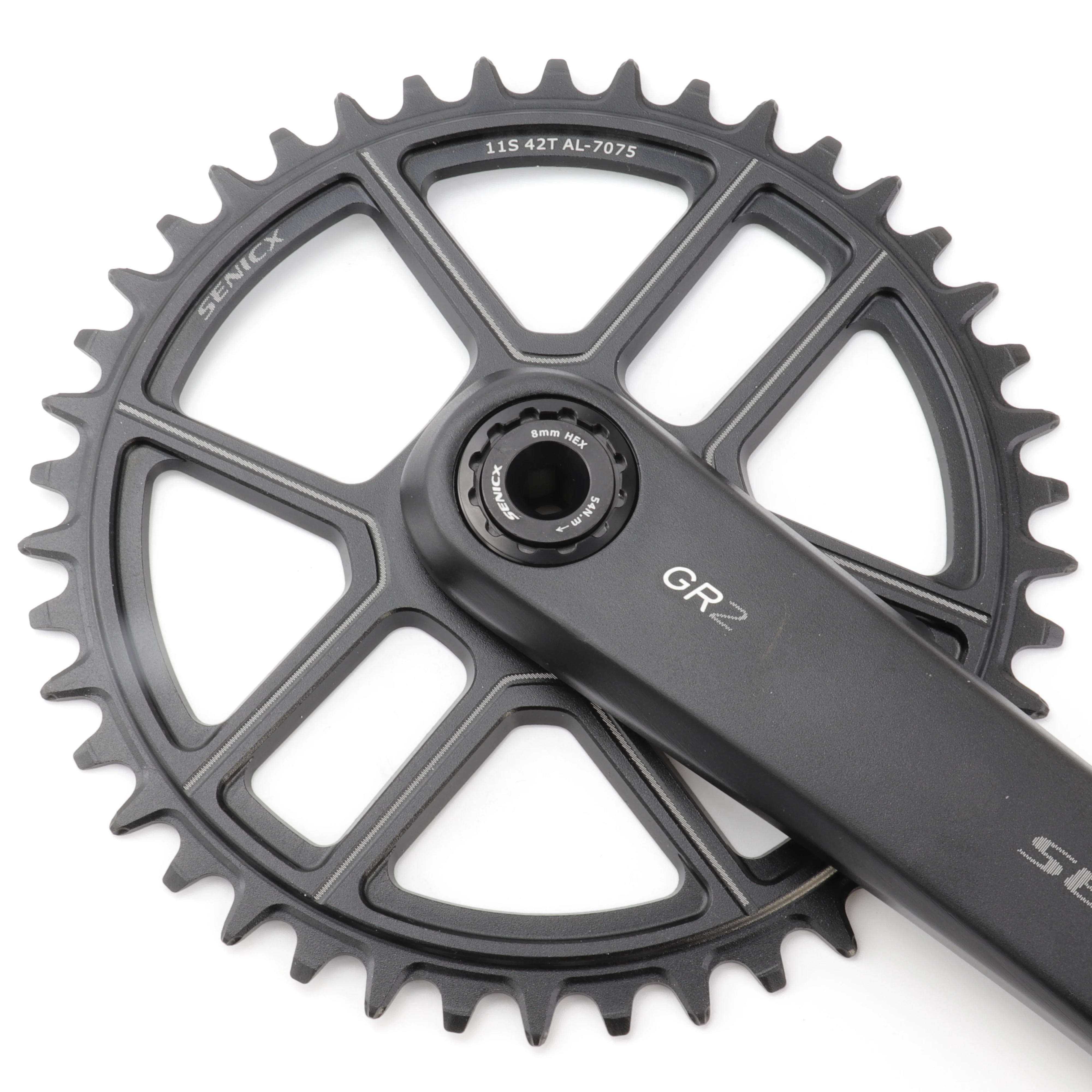 SENICX Gravel Bike DUB Crankset FC-GR2-A1 40T 42T 44T 165/170/175mm 10/11S Direct Mount CNC Bicycle Crank