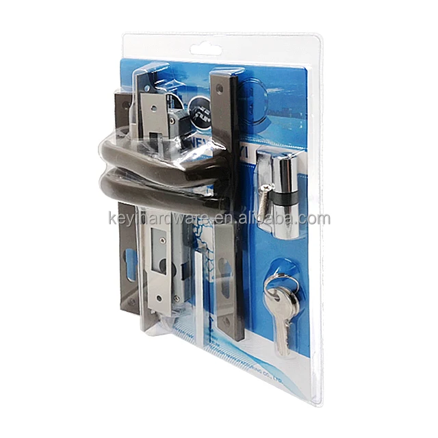 Высококачественный Набор ручек для врезного замка алюминиевая пластина дверная ручка с корпусом и