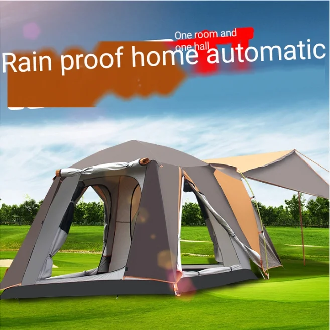 Wholesale New Design Double Layer Mosquito Waterproof Easy set up 3-4 Person Four Season Hiking Camping Tent