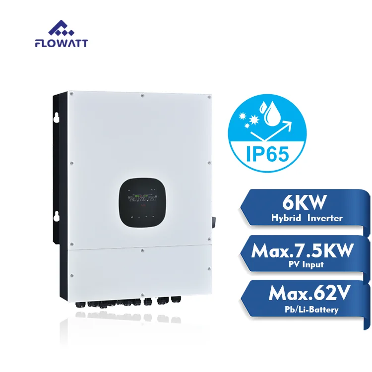 Высококачественный бессетевой инвертор Flowatt, IP65, 6000 Вт, 6 кВт, 110 В, 48 В, солнечный гибридный инвертор для дома