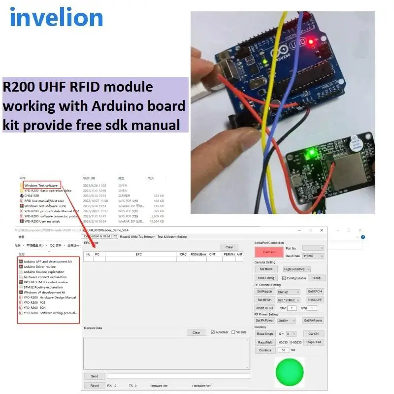 Маленький встроенный модуль Arduino UHF RFID записывающее устройство Raspberry PI 860-960 МГц мини TTL Модуль RFID-ридера