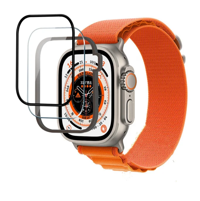 Защита экрана для Apple Watch 45 мм защита iWatch серии 8 7 аксессуары корпуса гибкое закаленное