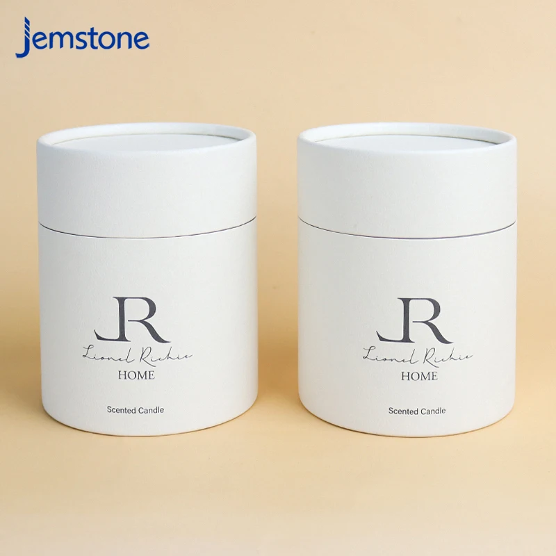 Factory Eco Round Box Handmade Soy Wax Luxury Candle Glass Jar Craft Paper Tubes Cardboard Paper Tubes Packaging Cylinder Box
