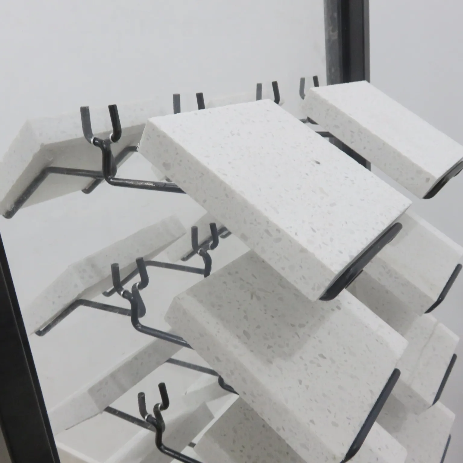 Factory Direct Metal Ceramic Tile Showroom Floor Display Stand Marble Stone Panel Display Shelf Quartz Stone   Display Rack